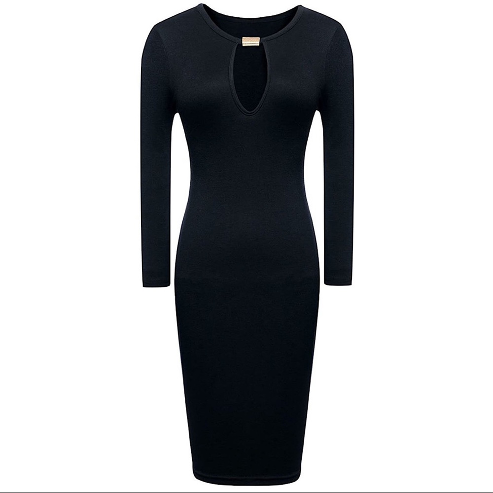 NWOT Bodycon Dress with Keyhole - Picture 2 of 4